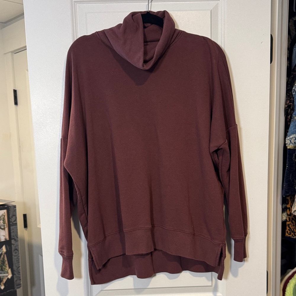 Aerie Women's Maroon Cowl Neck Sweater